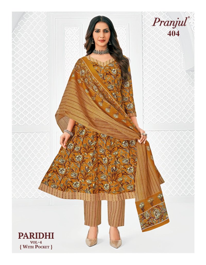 Paridhi Vol 4 By Pranjul Cotton Printed Anarkali Suits